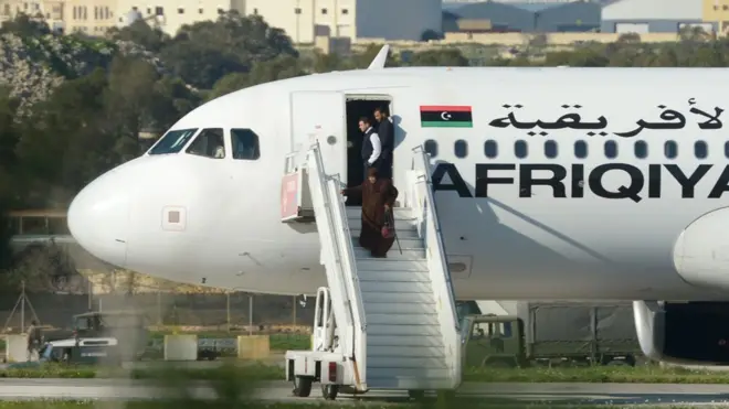 Pesawat Libya yang dibajak