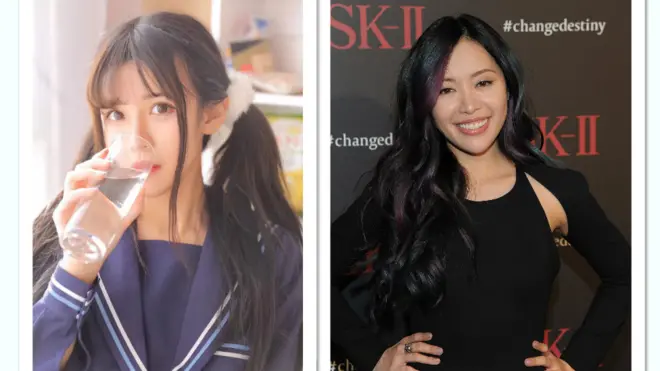中国公众号作者木汁（左）号称月入10万，YouTube美妆博主米歇尔·潘（Michelle Phan）（右）的公司市值已过千万美元。