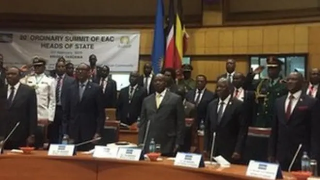 Viongozi wa kieneo katika mkutano wa EAC Arusha