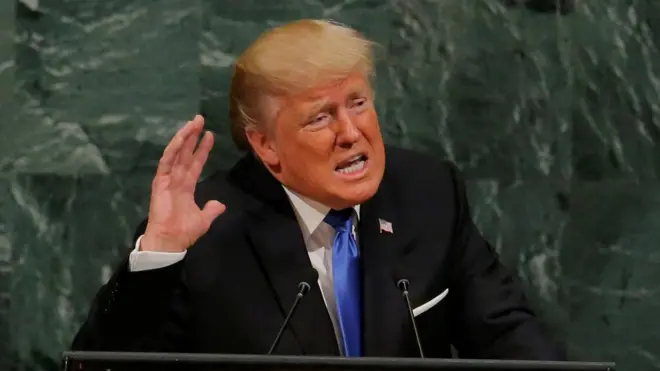 Tổng thống Hoa Kỳ Donald Trump phát biểu tại Đại Hội đồng Liên Hiệp Quốc thứ 72 hôm 19/9