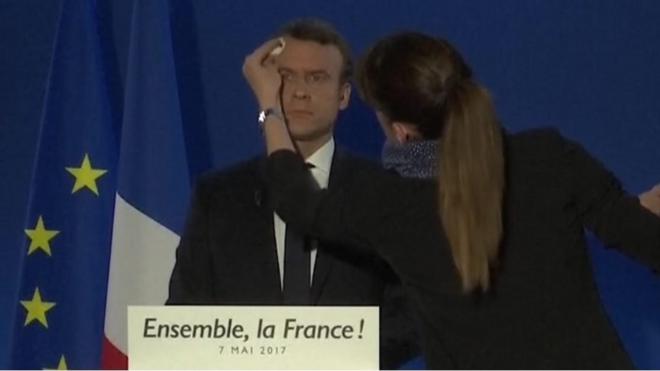 Macron receives make-up