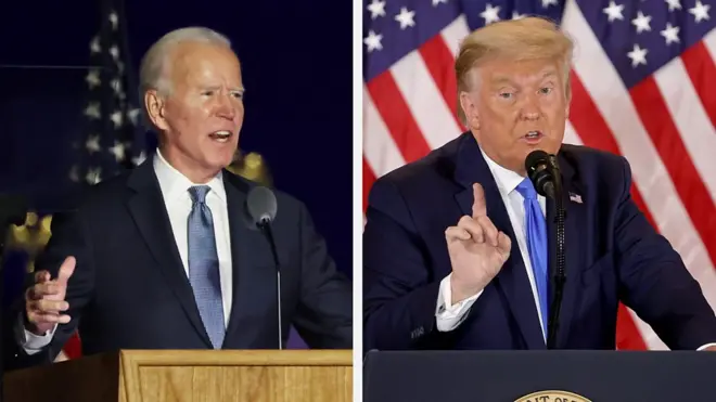 นายโจ ไบเดน และนายโดนัลด์ ทรัมป์