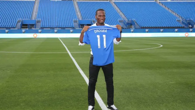Didier Drogba ancien footballeur international ivoirien.