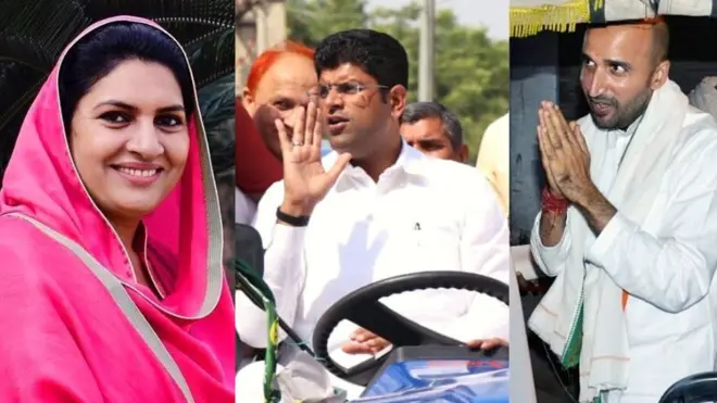 नैना चौटाला, दुष्यंत चौटाला, अमित सिहाग