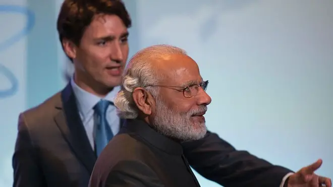 नरेंद्र मोदी और जस्टिन ट्रूडो