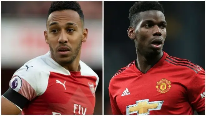 Pierre-Emerick Aubameyang and Paul Pogba