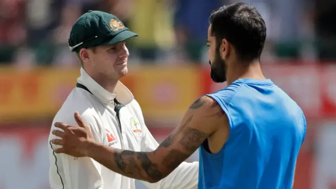 پہلے ٹیسٹ میچ سے قبل وراٹ کوہلی نے مہمان ٹہم کے بارے میں کہا تھا کہ وہ 'میدان کے باہر ان لڑکوں کے اچھے دوست ہیں'