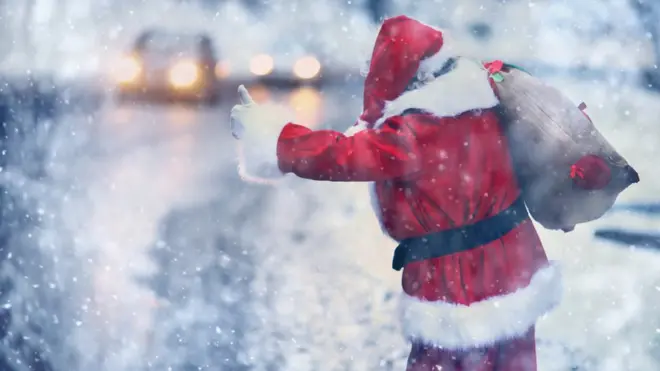 Санта с мешком