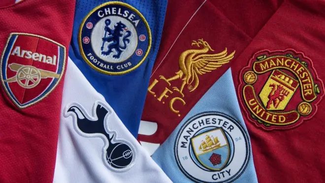 አርሰናል፣ ቸልሲ፣ ሊቨርፑል፣ ማንችስተር ሲቲ፣ ማንችስተር ዩናይትድ እና ቶተነሃም ባጅ