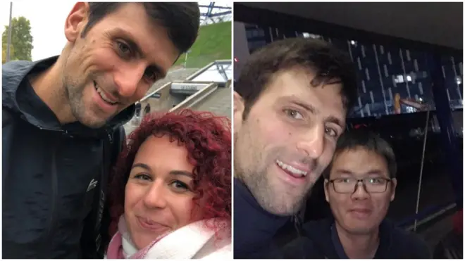 Novak i fanovi