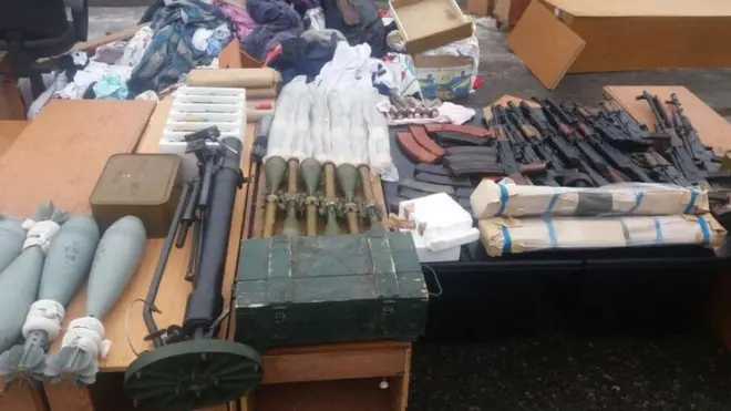 Зброя, яку нібито вилучили у Володимира Рубана