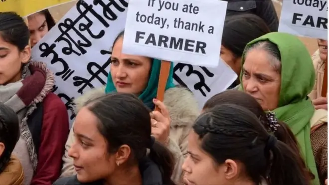 किसान आंदोलन में शामिल महिलाएँ