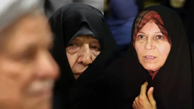 فائزه هاشمی عفت مرعشی و اکبر هاشمی