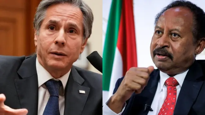 Ministirri Haajaa alaa Ameerikaa Antoonii Biliinkan fi MM Sudaan Abdallaa Haamdook