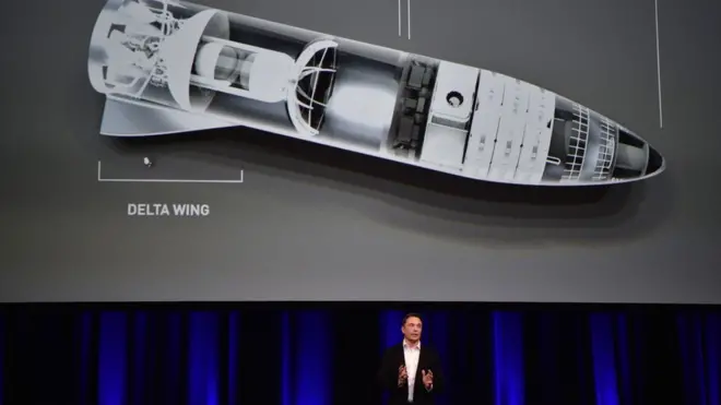 Elon Musk presentó los avances de su proyecto de transporte espacial en Adelaide, Australia.