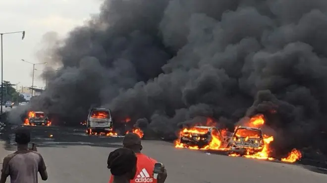 Na rapid response squad put up di foto from di accident