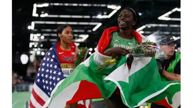 Umurundikazi Francine Niyonsaba yabaye uwa mbere mw'ihiganwa rya Diamond League i Birmingham mu Bwongereza