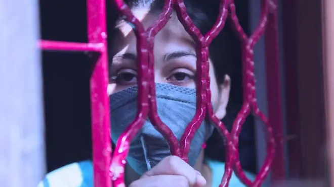 a lady in lockdown