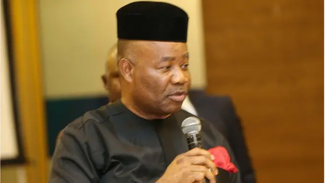 Godswill Obot Akpabio, bin spend eight years as Govnor for oil rich Akwa Ibom state