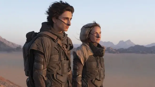 Timothee Chalamet and Rebecca Ferguson star in Dune