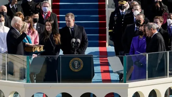 Joe Biden is sworn in as the 46th US President