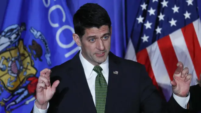 Paul Ryan, presidente de la Cámara de Representantes, fue reelecto por Wisconsin.
