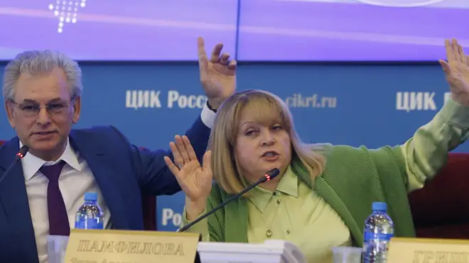 Глава ЦИК Элла Памфилова и ее заместитель Николай Булаев