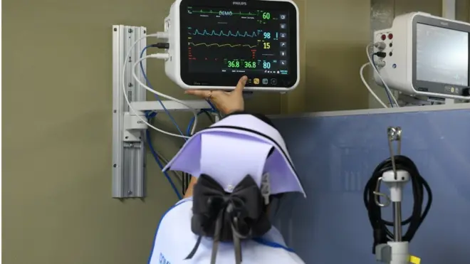 พยาบาลดูจอมอนิเตอร์