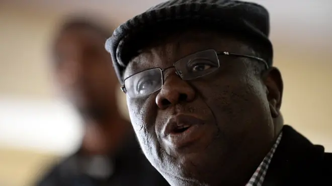 Morgan Tsvangirai, le chef de l'opposition zimbabwéenne, ici en 2013, est sorti lundi de l'hôpital