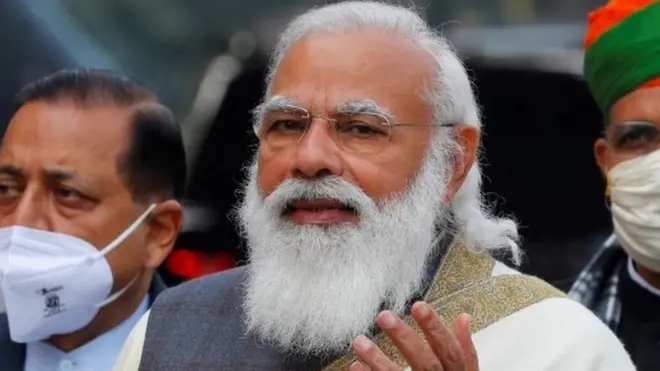 اشتہار میں براہ راست انڈیا کے وزیر اعظم نریندر مودی سے خطاب کیا گیا ہے