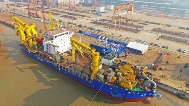 เรือขุด "เทียนคุนเฮ่า" ลำใหม่ล่าสุดของจีน