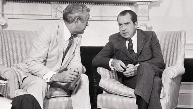 Imagenroletas de apostasRichard Nixon junto a su secretario del Tesoro, John Connally.