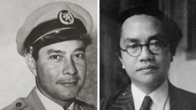 Sultan Hamid II (kiri) dan Amir Sjarifuddin (kanan).