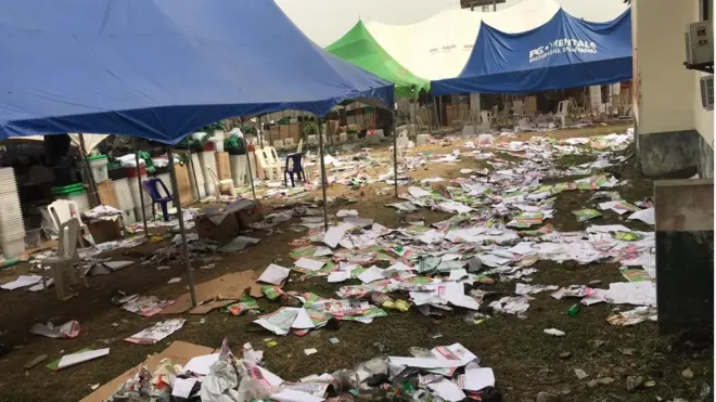 Dis na some of di waste wey di election postponement cause for Bayelsa Sate Nigeria