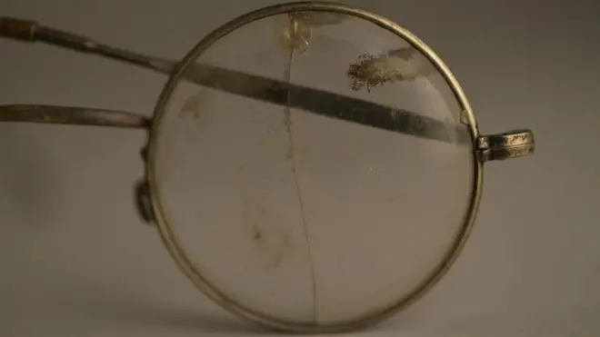 Pair of eye-glasses that belonged to an Auschwitz victim
