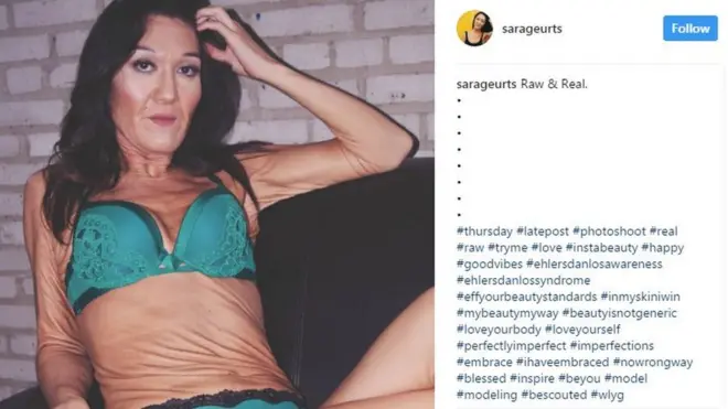 En Instagram, Geurts se describe como: modelo y Body Positive (Cuerpo positivo).