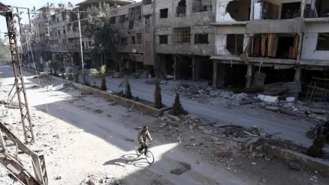 دمار كبير في الغوطة الشرقية