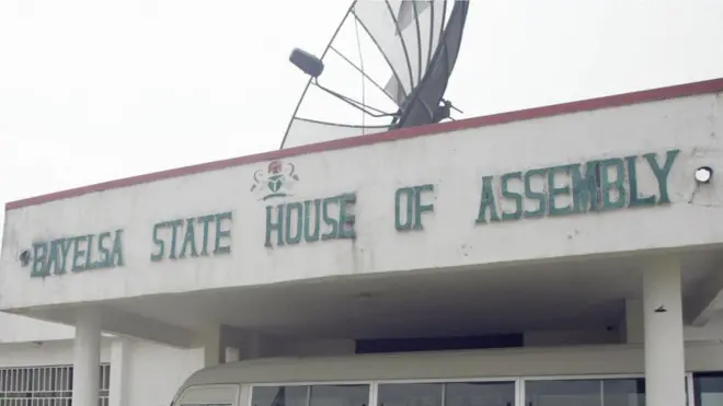 Le bureau de l'assemblée régionale du district de Bayelsa (illustration).