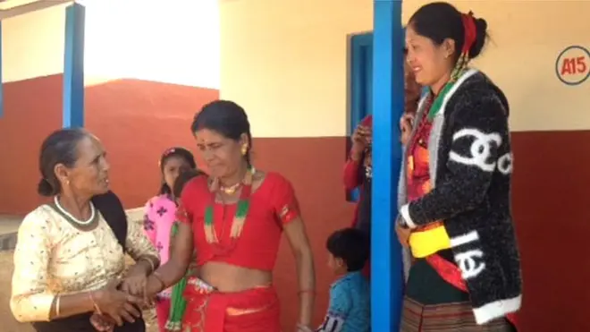 गिरानचौर स्थित एकीकृत बस्तीका महिला