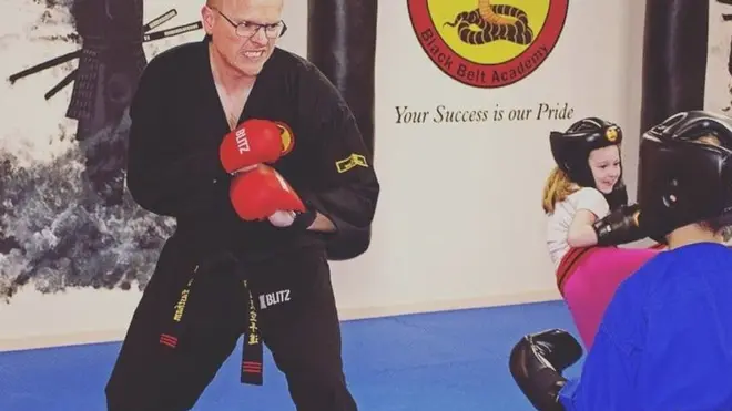 غافين في حصة تدريب