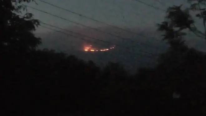 Mt Kilimanjaro as e dey burn