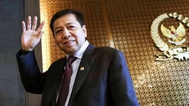 KPK menetapkan Setya Novanto sebagai tersangka kasus dugaan korupsi e-KTP , karena diduga ikut mengatur agar anggaran proyek e-KTP senilai Rp 5,9 triliun disetujui oleh anggota DPR.