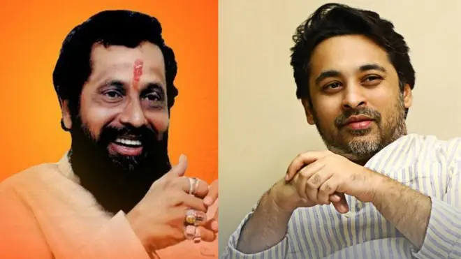 आनंद दिघे आणि निलेश राणे