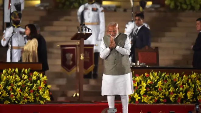 مودی حلف شرکا کا شکریہ ادا کرتے ہوئے