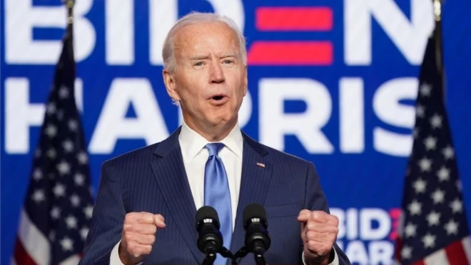 'Vamos ganhar essa corrida com uma maioria clara', discursou Biden