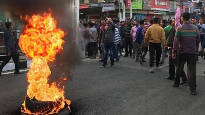 नागरिकता संशोधन विधेयक के ख़िलाफ़ प्रदर्शन