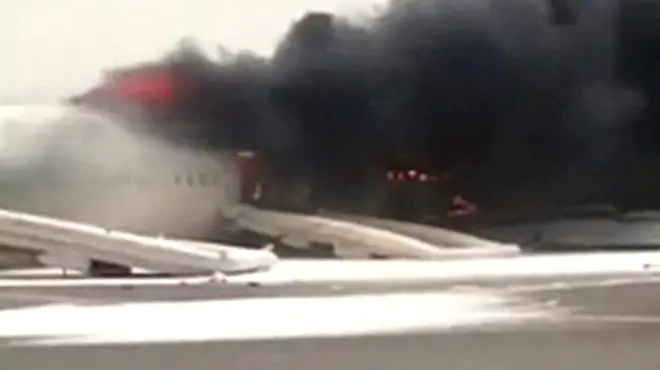 Возгорание лайнера