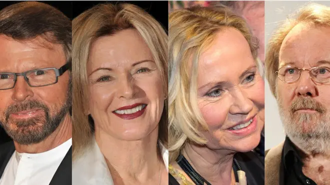 Los cuatro integrantes de ABBA se volvieron a reunir este domingo durante el homenaje a la carrera artística de Bjorn Ulvaeus y Benny Andersson.