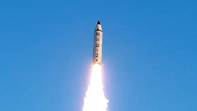 Un missile Nord Coréen photographié le 12 février dernier (illustrations)