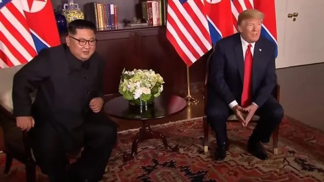 美国总统特朗普与朝鲜领导人金正恩在新加坡举行历史性会晤